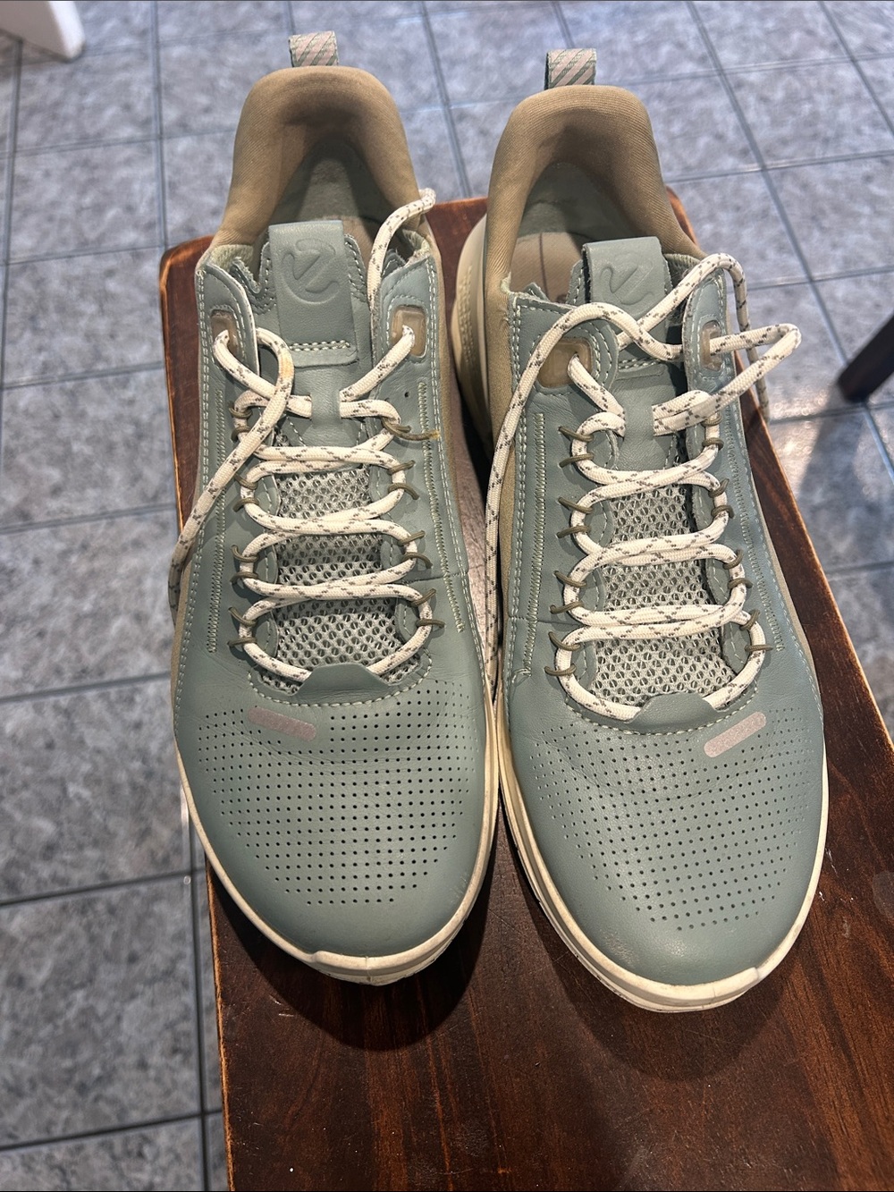 Ecco Women's Pale Blue Athletic Sneakers